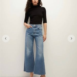 NWT Veronica Beard Taylor Cropped Wide-Leg Jeans, Size 26